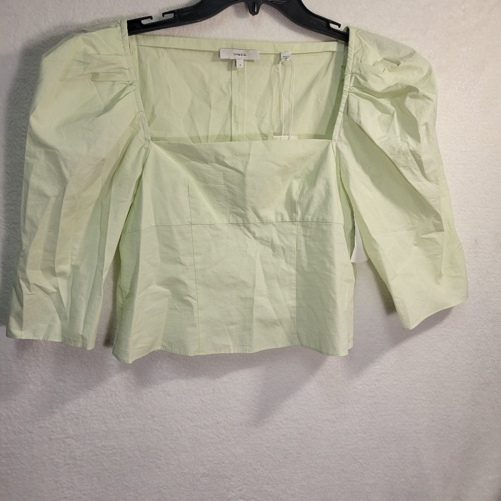 Vince Square Neck puff shoulder Size 0